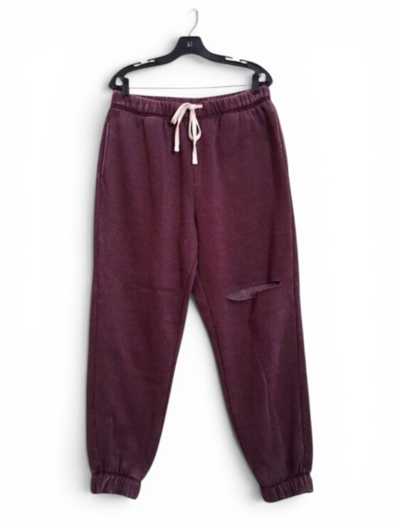 Zenana Outfitters Pants - Zenana Outfitters Acid Wash Purple Fleece Lined Jogger Womens 1X Womens joggers